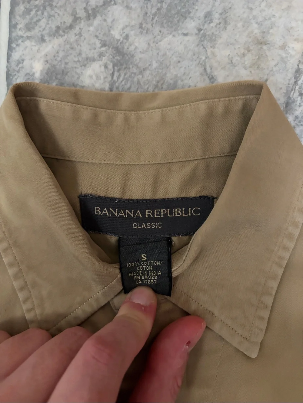 Banana Republic classic button